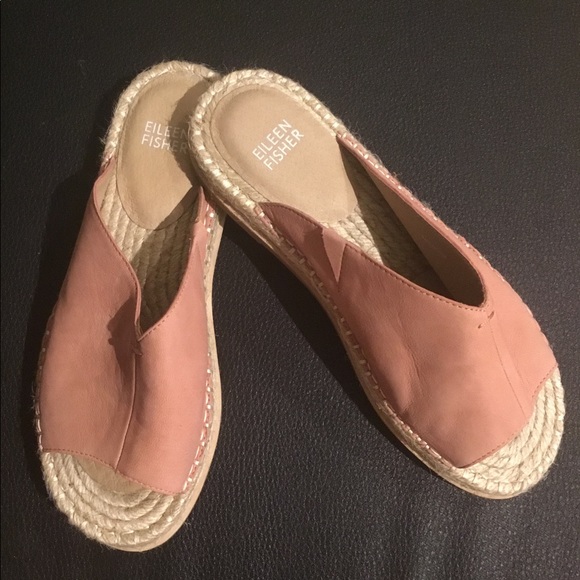 EILEEN FISHER Milly Espadrille Slide Sandal Pink - Picture 2 of 8